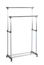 HAKU Möbel Rollgarderobe aus Metall höhenverstellbar in Grau