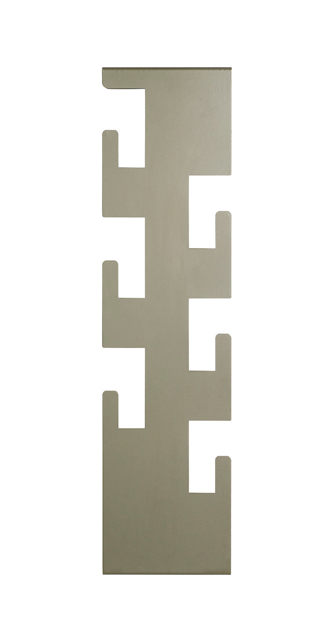 HAKU Möbel Wandgarderobe aus Metall 15 x 8 x 60 cm in Grün (Schilfgrün)