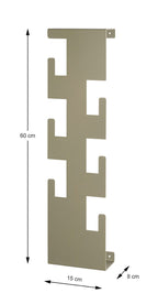 HAKU Möbel Wandgarderobe aus Metall 15 x 8 x 60 cm in Grün (Schilfgrün)