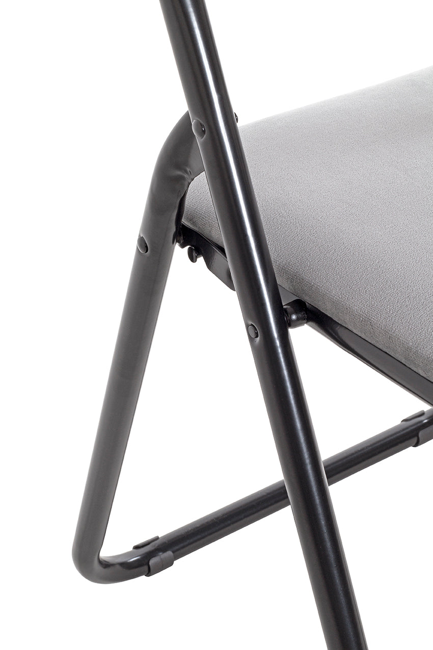 HAKU Möbel Klappstuhl aus Textil gepolstert in Grau, Schwarz