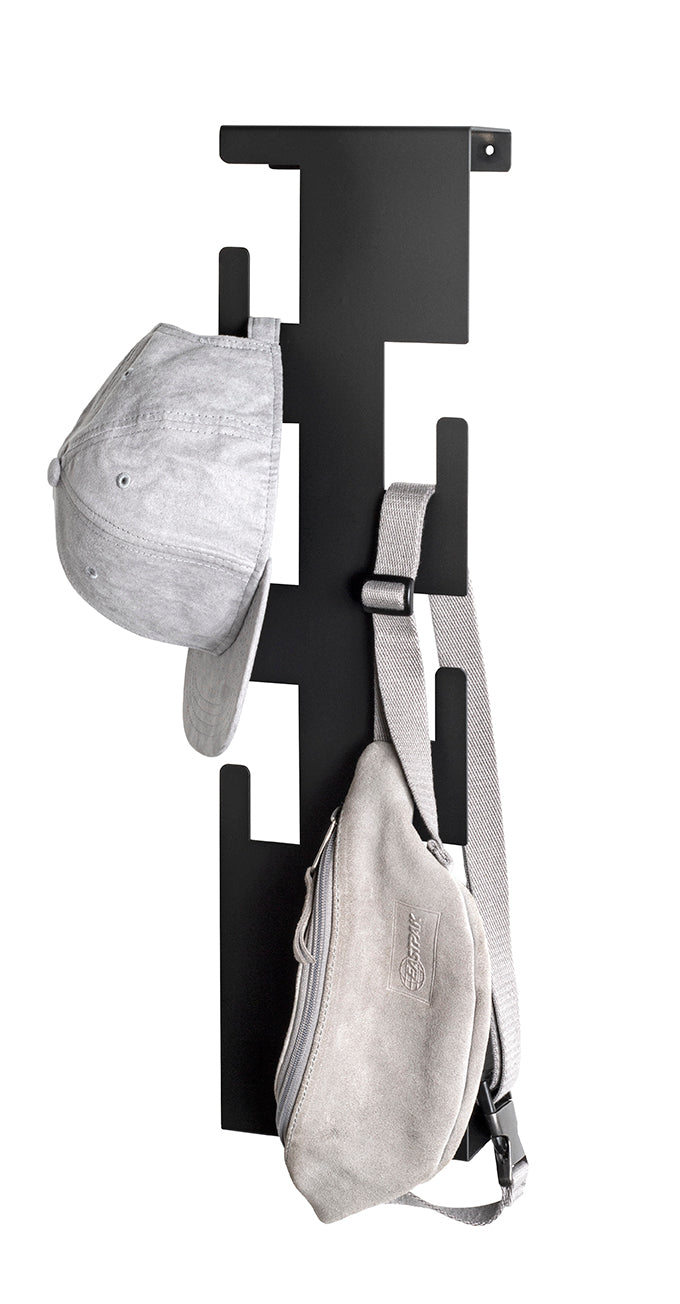 HAKU Möbel Wandgarderobe aus Metall 15 x 8 x 60 cm in Schwarz