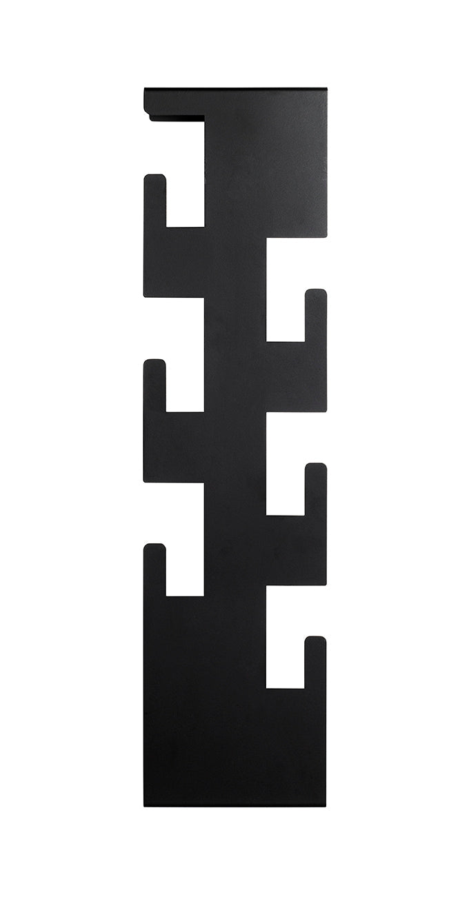 HAKU Möbel Wandgarderobe aus Metall 15 x 8 x 60 cm in Schwarz