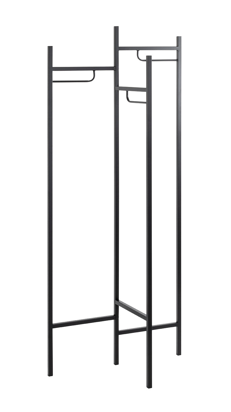 HAKU Möbel Garderobenständer aus Metall in Schwarz 70 x 36 x 170 cm