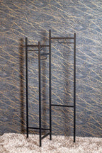 HAKU Möbel Garderobenständer aus Metall in Schwarz 70 x 36 x 170 cm