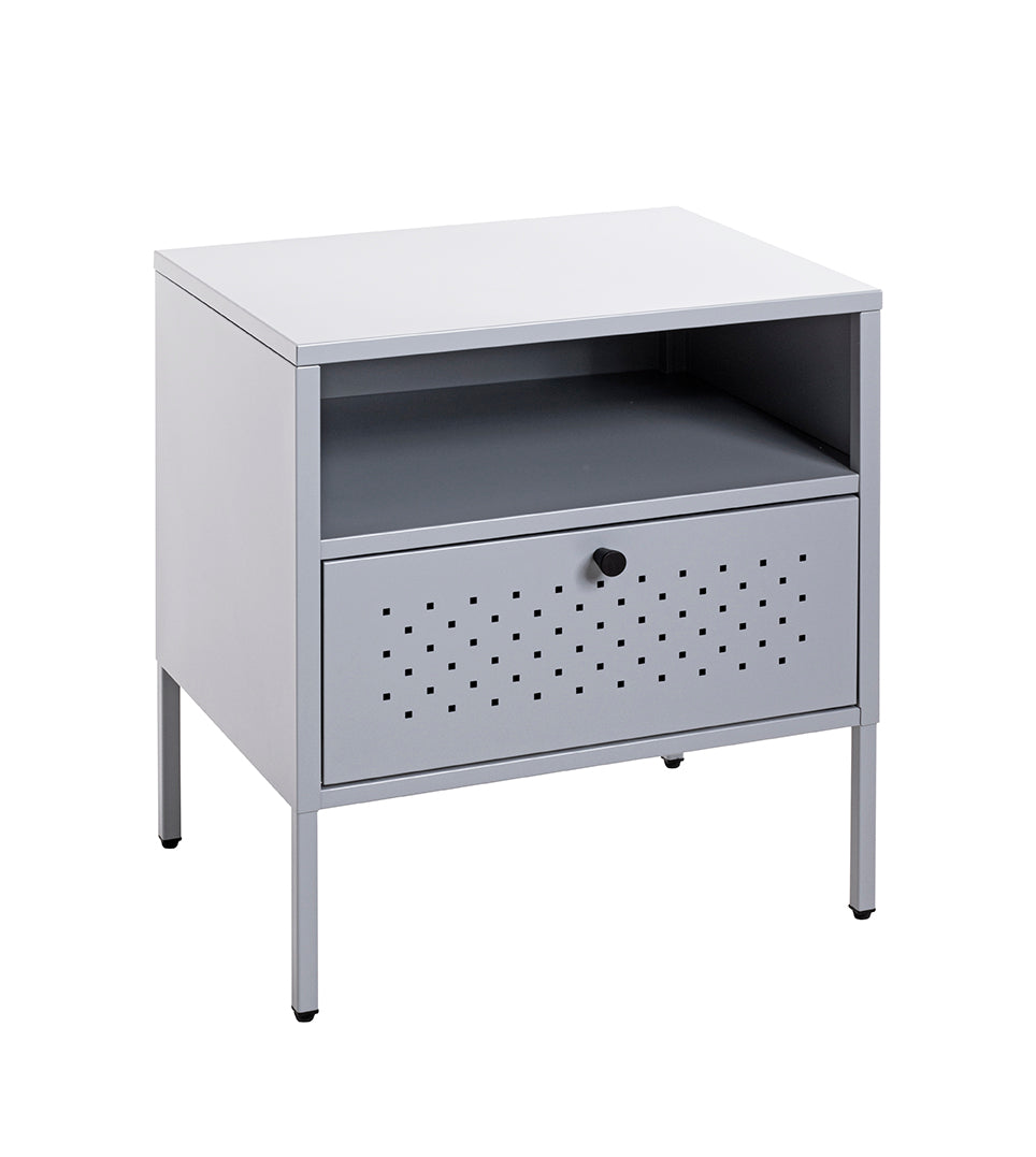 HAKU Möbel Konsole aus Metall Vollauszug 45 x 35 x 50 cm in Grau