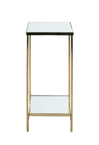 HAKU Möbel Blumensäule aus Metall mit Spiegel 28 x 28 x 66 cm in Vermessingt