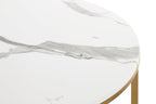 HAKU Möbel Beistelltisch aus Metall X-Gestell in Gold 60 x 45 cm