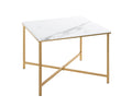 HAKU Möbel Beistelltisch aus Metall X-Gestell in Gold 60 x 60 x 47 cm