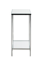 HAKU Möbel Blumensäule aus Metall mit Spiegel 28 x 28 x 66 cm in Chrom