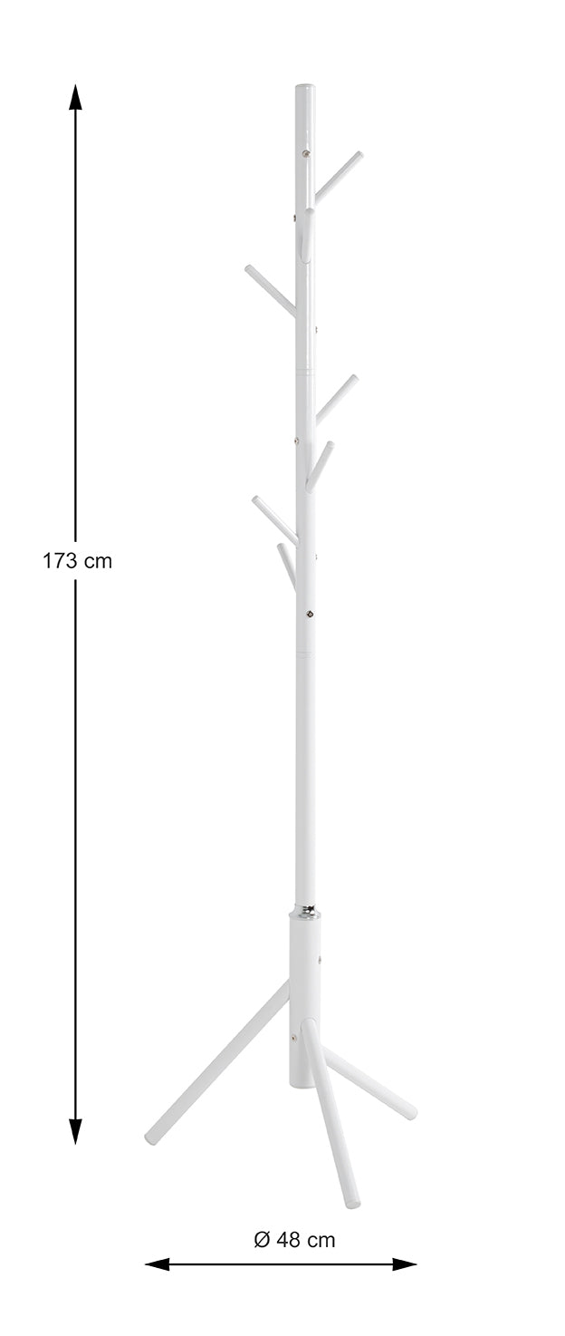 HAKU Möbel Garderobenständer aus Metall 48 x 173 cm in Weiss