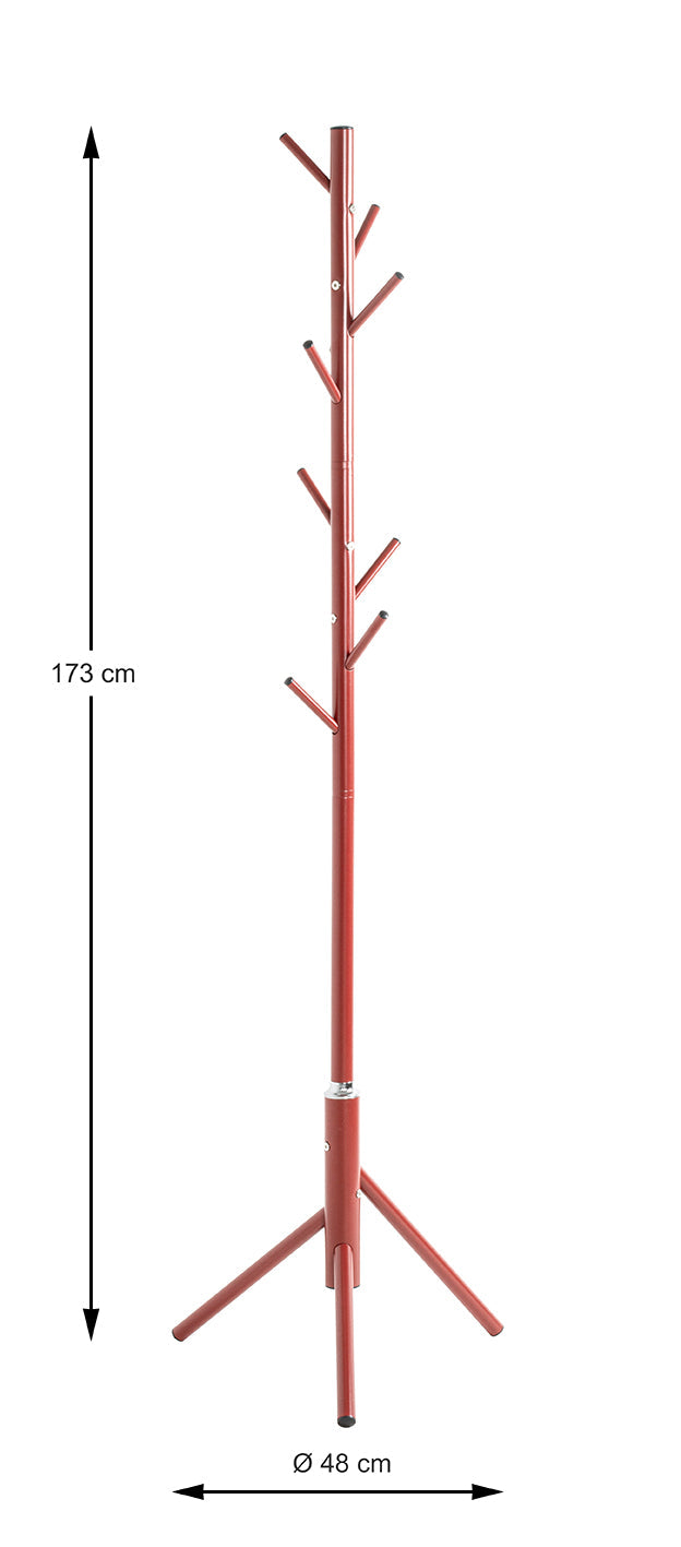 HAKU Möbel Garderobenständer aus Metall 48 x 173 cm in Rot