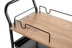 HAKU Möbel Servierwagen aus MDF kratzbeständig in Braun 65 x 35 x 83 cm