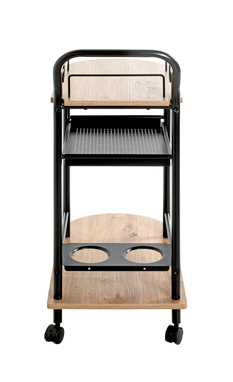 HAKU Möbel Servierwagen aus MDF kratzbeständig in Braun 65 x 35 x 83 cm