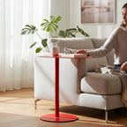 HAKU Möbel Beistelltisch aus Metall massiv 53 x 38 x 60 cm in Rot (Korallenrot)