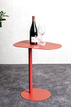 HAKU Möbel Beistelltisch aus Metall massiv 53 x 38 x 60 cm in Rot (Korallenrot)