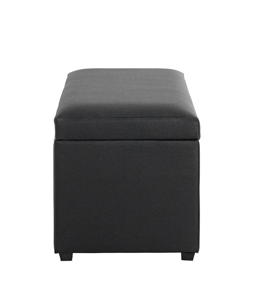 HAKU Möbel Sitztruhe aus Textil klappbar 58 x 39 x 42 cm in Schwarz