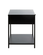 HAKU Möbel Konsole aus Metall Vollauszug 40 x 40 x 53 cm in Schwarz