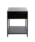 HAKU Möbel Konsole aus Metall Vollauszug 40 x 40 x 53 cm in Schwarz