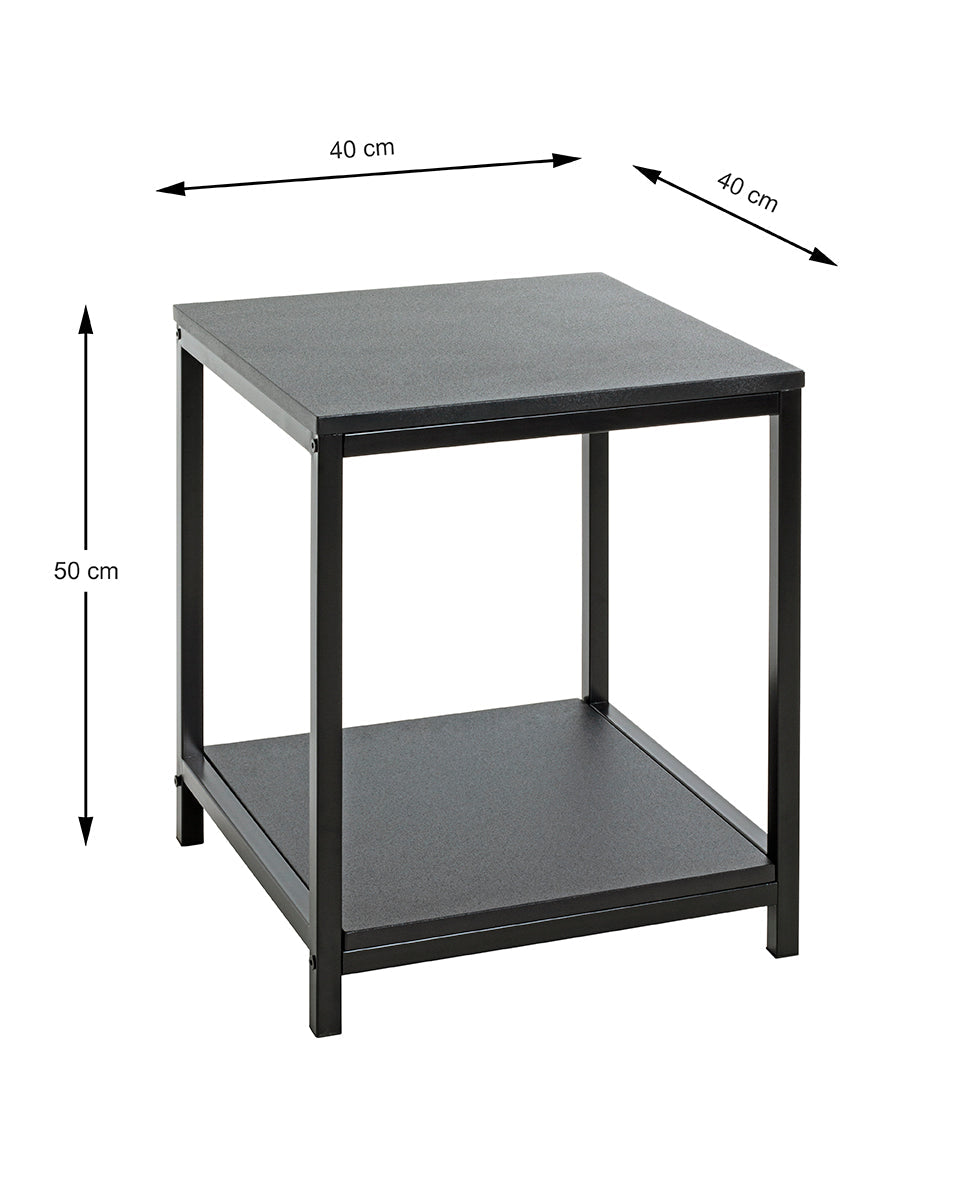 HAKU Möbel Beistelltisch aus MDF in Schwarz