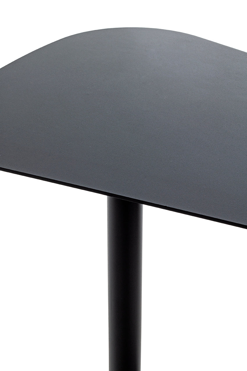 HAKU Möbel Beistelltisch aus Metall massiv 53 x 38 x 60 cm in Schwarz
