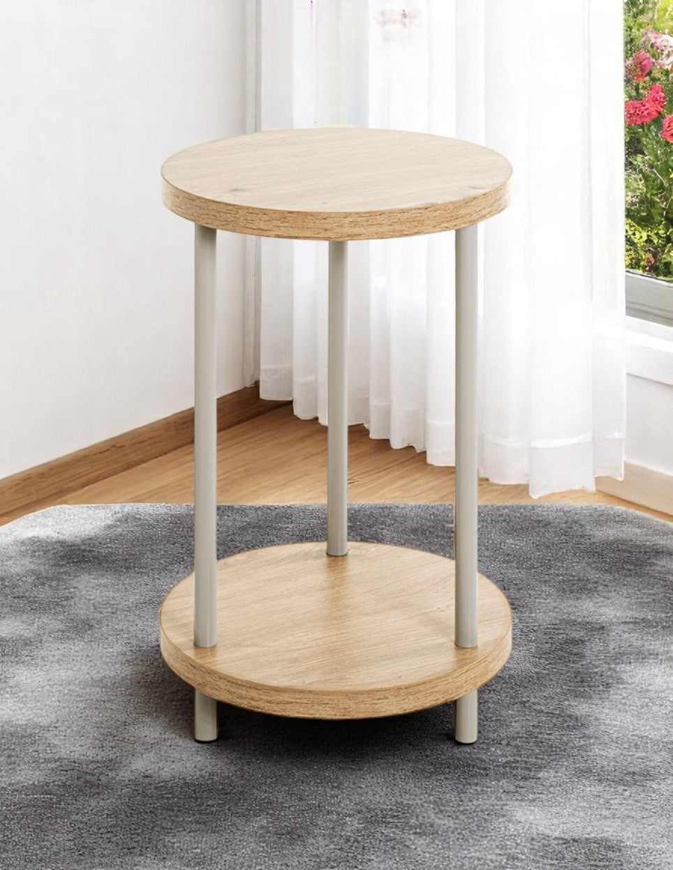 HAKU Möbel Beistelltisch aus MDF kratzbeständig in Braun 30 x 50 cm