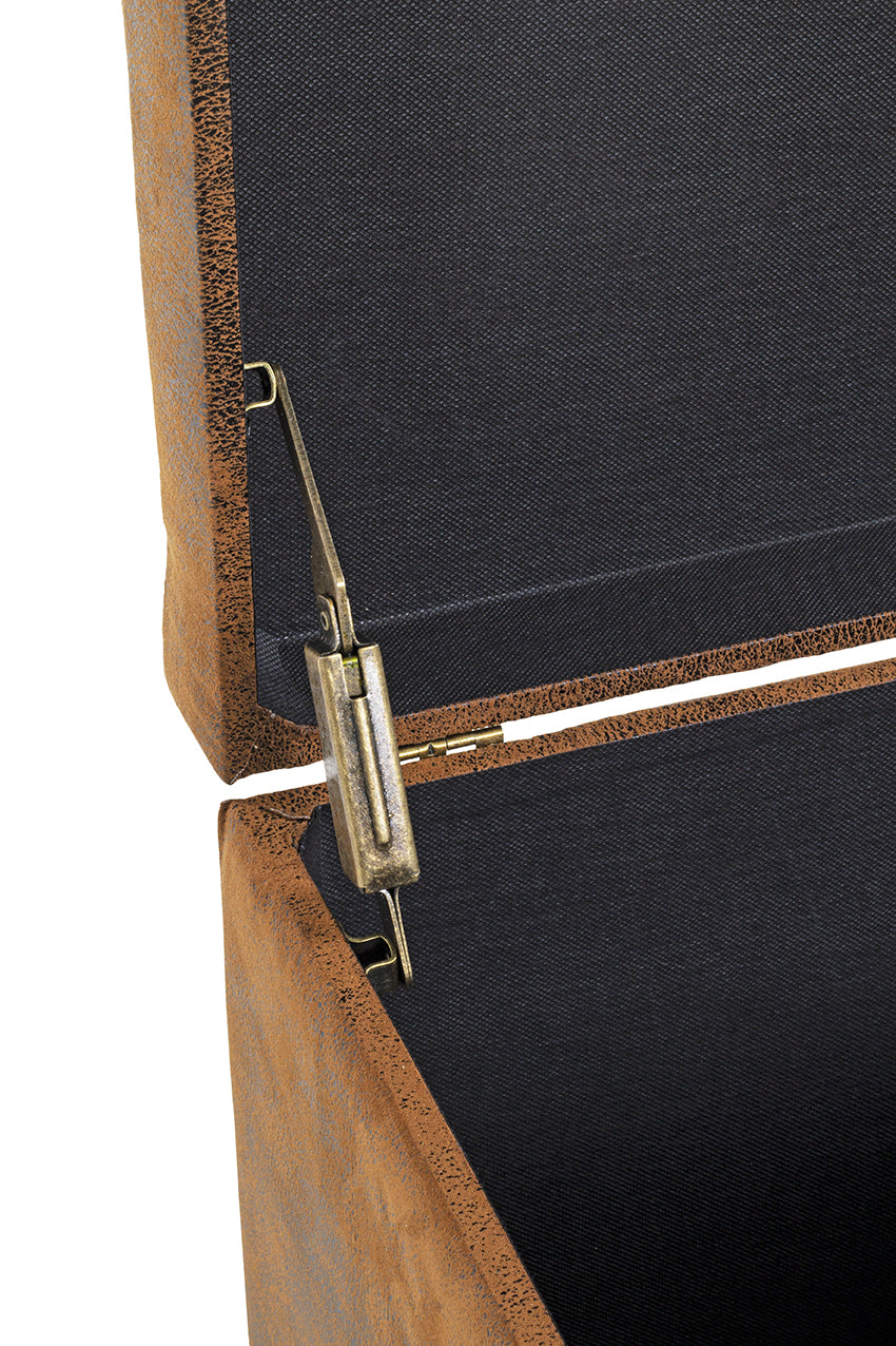 HAKU Möbel Sitztruhe aus Textil klappbar 58 x 39 x 42 cm in Braun, Vintage