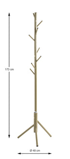 HAKU Möbel Garderobenständer aus Metall 48 x 173 cm in Grün