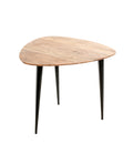 HAKU Möbel Beistelltisch aus Massivholz Schweizer Kante in Braun B 46-55 cm H 41-46 cm, 55 x 55 cm, H 46 cm