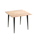 HAKU Möbel Beistelltisch aus Massivholz Schweizer Kante in Braun B 46-55 cm H 41-46 cm, 55 x 55 cm, H 46 cm