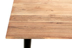 HAKU Möbel Beistelltisch aus Massivholz Schweizer Kante in Braun B 46-55 cm H 41-46 cm, 46 x 46 cm, H 41 cm
