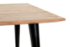 HAKU Möbel Beistelltisch aus Massivholz Schweizer Kante in Braun B 46-55 cm H 41-46 cm, 46 x 46 cm, H 41 cm