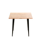 HAKU Möbel Beistelltisch aus Massivholz Schweizer Kante in Braun B 46-55 cm H 41-46 cm, 46 x 46 cm, H 41 cm