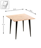 HAKU Möbel Beistelltisch aus Massivholz Schweizer Kante in Braun B 46-55 cm H 41-46 cm, 46 x 46 cm, H 41 cm