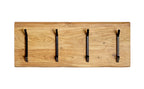 HAKU Möbel Wandgarderobe aus Massivholz Baumkante in Braun B 90 cm H 15-36 cm, 90 x 12 cm, H 36 cm