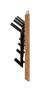 HAKU Möbel Wandgarderobe aus Massivholz Baumkante in Braun B 90 cm H 15-36 cm, 90 x 12 cm, H 36 cm