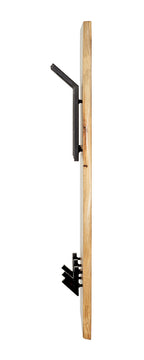 HAKU Möbel Wandgarderobe aus Massivholz Baumkante in Braun 36 x 12 x 100 cm