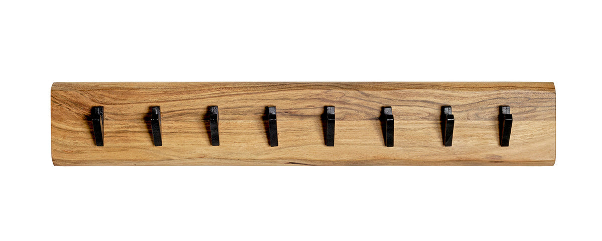 HAKU Möbel Wandgarderobe aus Massivholz Baumkante in Braun B 90 cm H 15-36 cm, 90 x 9 cm, H 15 cm