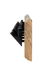 HAKU Möbel Wandgarderobe aus Massivholz Baumkante in Braun B 90 cm H 15-36 cm, 90 x 9 cm, H 15 cm