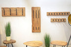 HAKU Möbel Wandgarderobe aus Massivholz Baumkante in Braun B 90 cm H 15-36 cm, 90 x 9 cm, H 15 cm