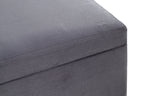 HAKU Möbel Sitztruhe aus Textil klappbar 58 x 39 x 42 cm in Grau
