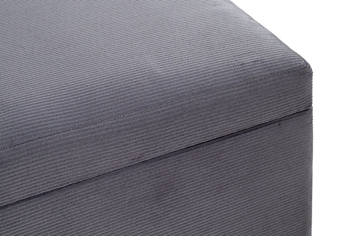 HAKU Möbel Sitztruhe aus Textil klappbar 58 x 39 x 42 cm in Grau