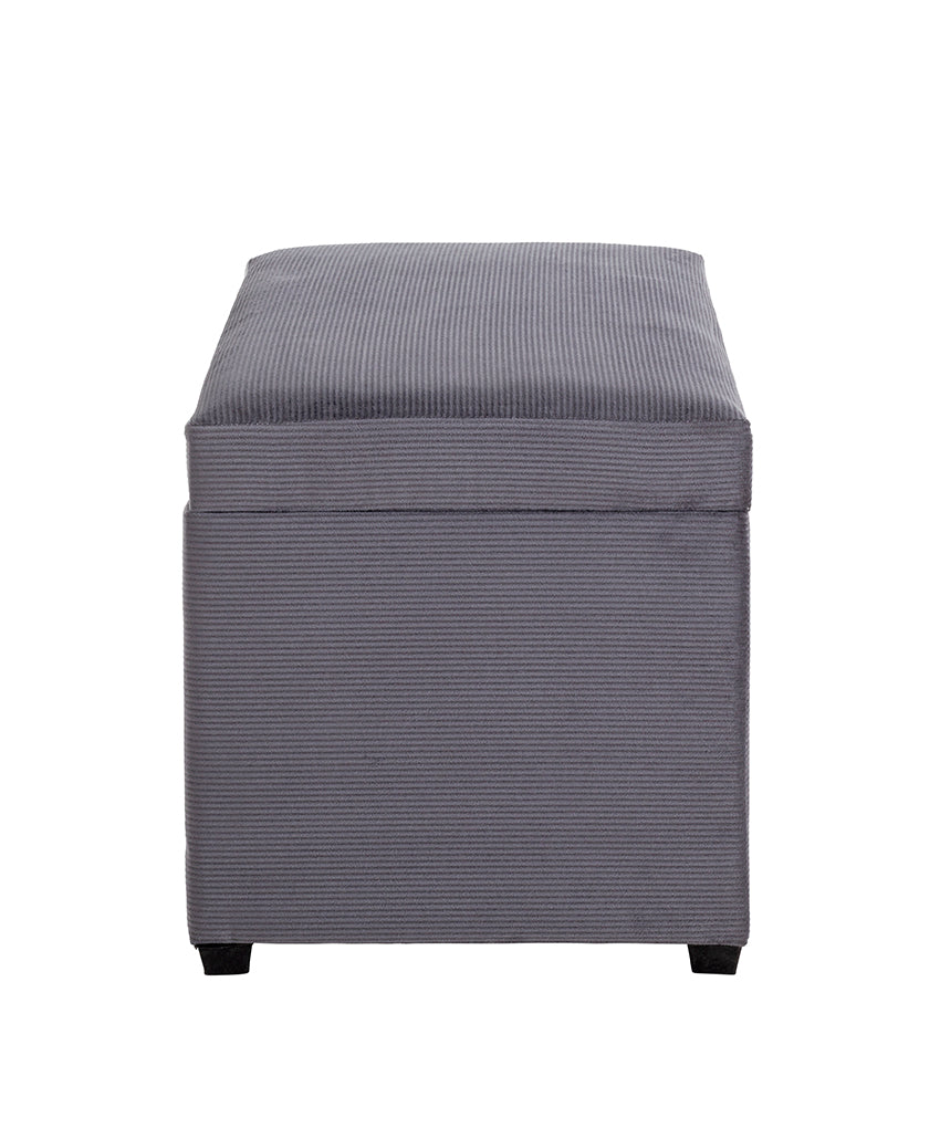 HAKU Möbel Sitztruhe aus Textil klappbar 58 x 39 x 42 cm in Grau