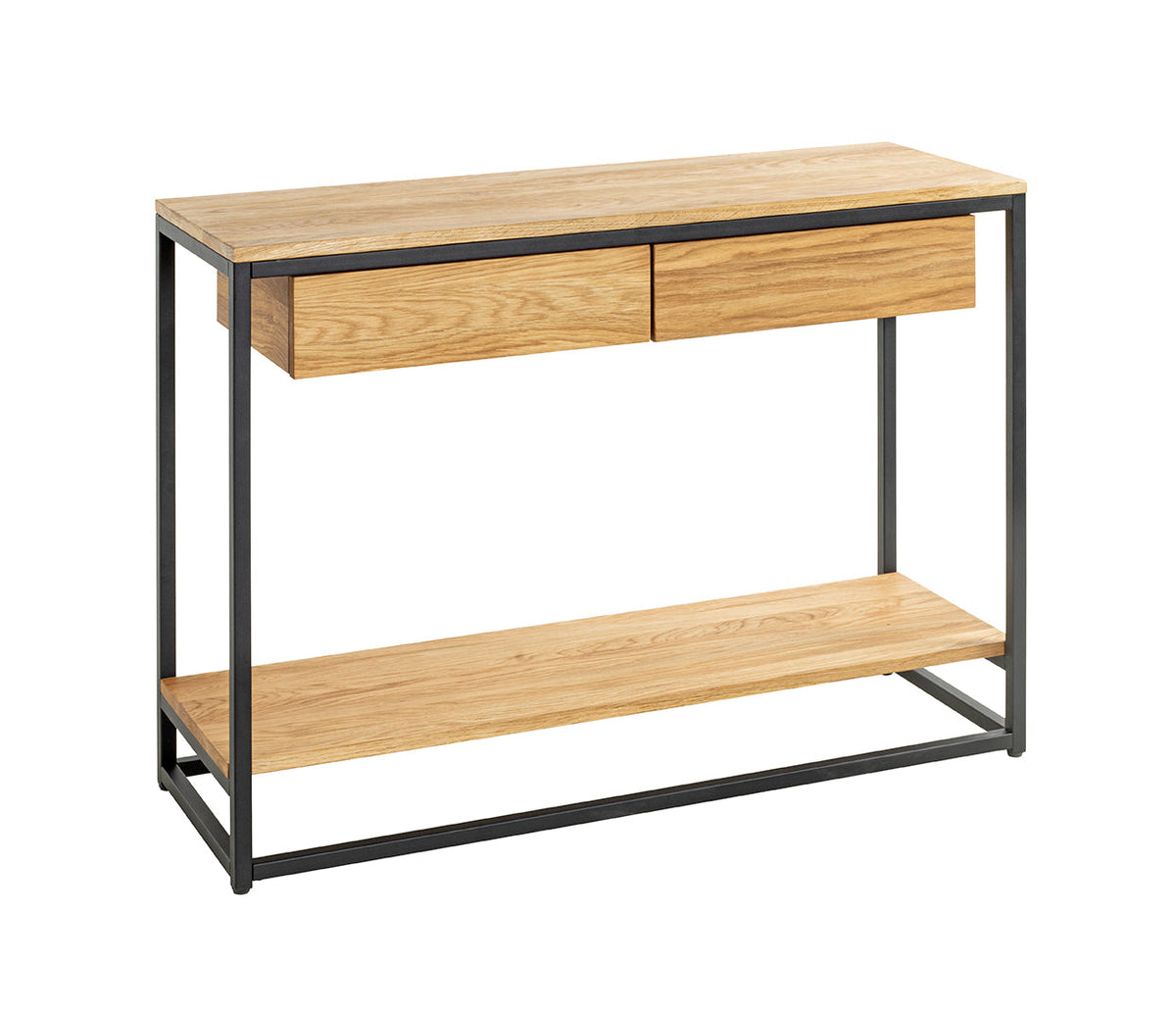 HAKU Möbel Konsole aus Massivholz Kippschutz in Braun 100 x 35 x 75 cm