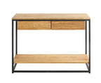 HAKU Möbel Konsole aus Massivholz Kippschutz in Braun 100 x 35 x 75 cm