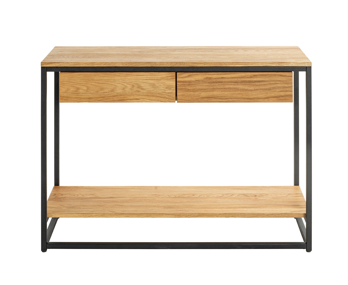 HAKU Möbel Konsole aus Massivholz Kippschutz in Braun 100 x 35 x 75 cm
