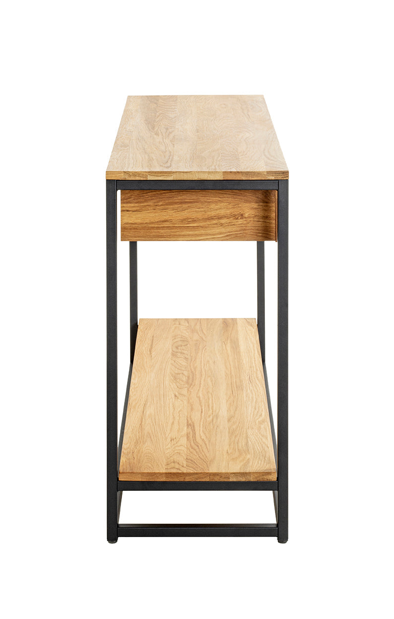 HAKU Möbel Konsole aus Massivholz Kippschutz in Braun 100 x 35 x 75 cm