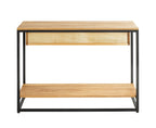 HAKU Möbel Konsole aus Massivholz Kippschutz in Braun 100 x 35 x 75 cm