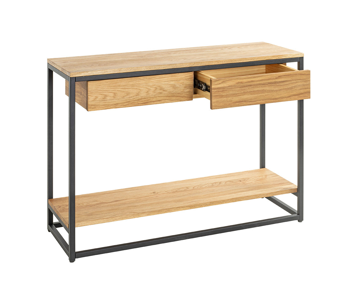 HAKU Möbel Konsole aus Massivholz Kippschutz in Braun 100 x 35 x 75 cm
