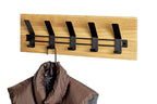 HAKU Möbel Wandgarderobe aus Massivholz in Braun 60 x 10 x 20 cm