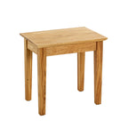 HAKU Möbel Beistelltisch aus Massivholz Schweizer Kante in Braun B 43-56 cm H 42-52 cm, 43 x 30 cm, H 42 cm
